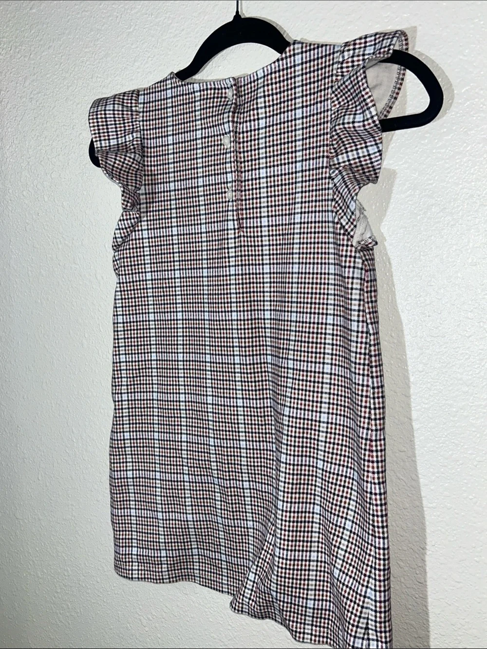 Janie and Jack Girls Plaid Flutter-Sleeve Dress - size 8